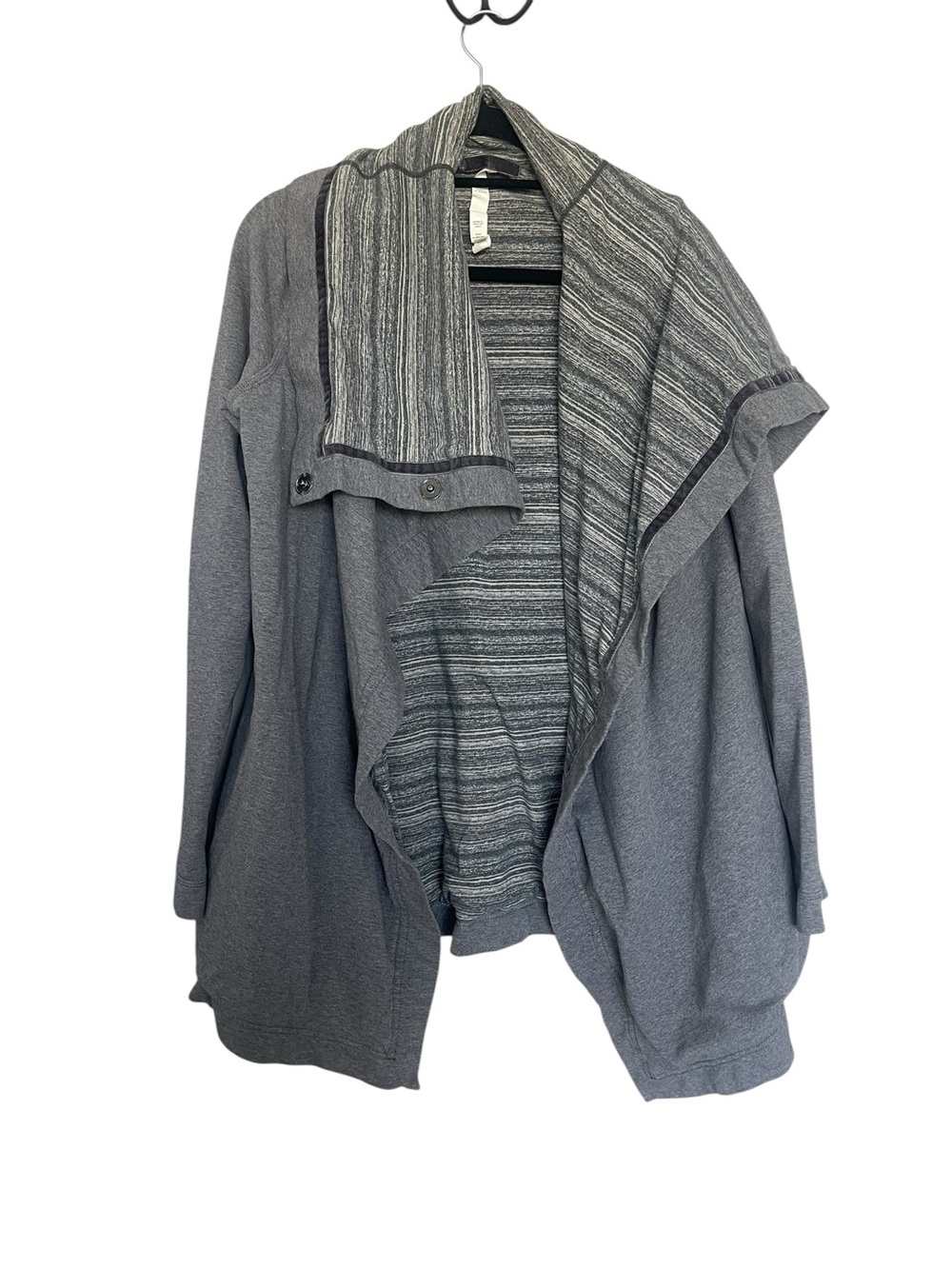 Lululemon Heathered Gray Open Cardigan